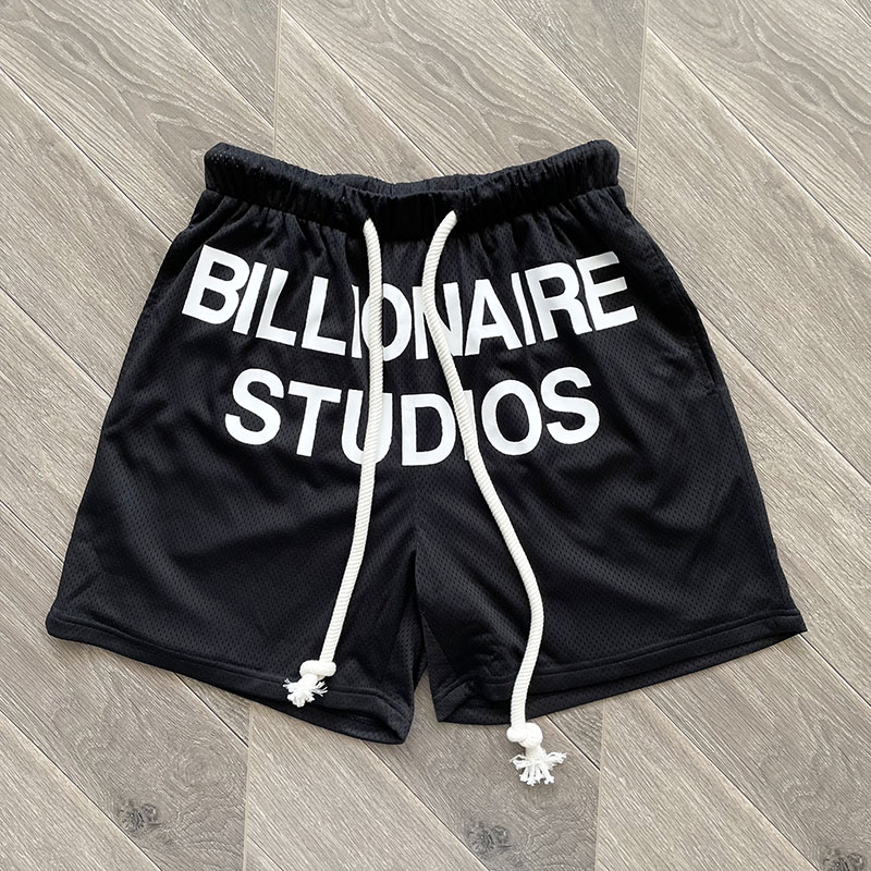 Homens Mulheres Malha Calças com Cordão Billionaire BLACKOUT BILL NET Shorts