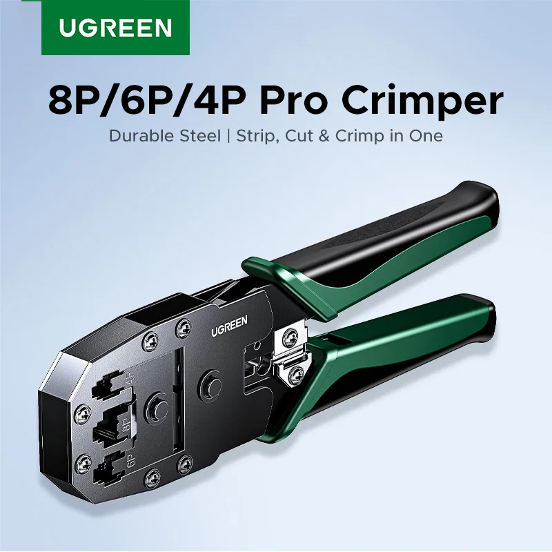 UGREEN RJ45 Обжимной инструмент Сетевой кабель Punch Lan Tools для Cat5e/6/6a 8P Ethernet-кабель Разъем RJ45 6P Разъем RJ11
