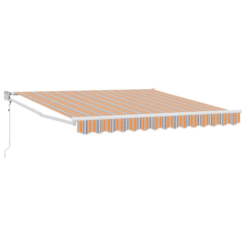 Toldo retráctil Naranja Gris Azul Blanco 350x250cm Tela Toldo de sombra para exteriores