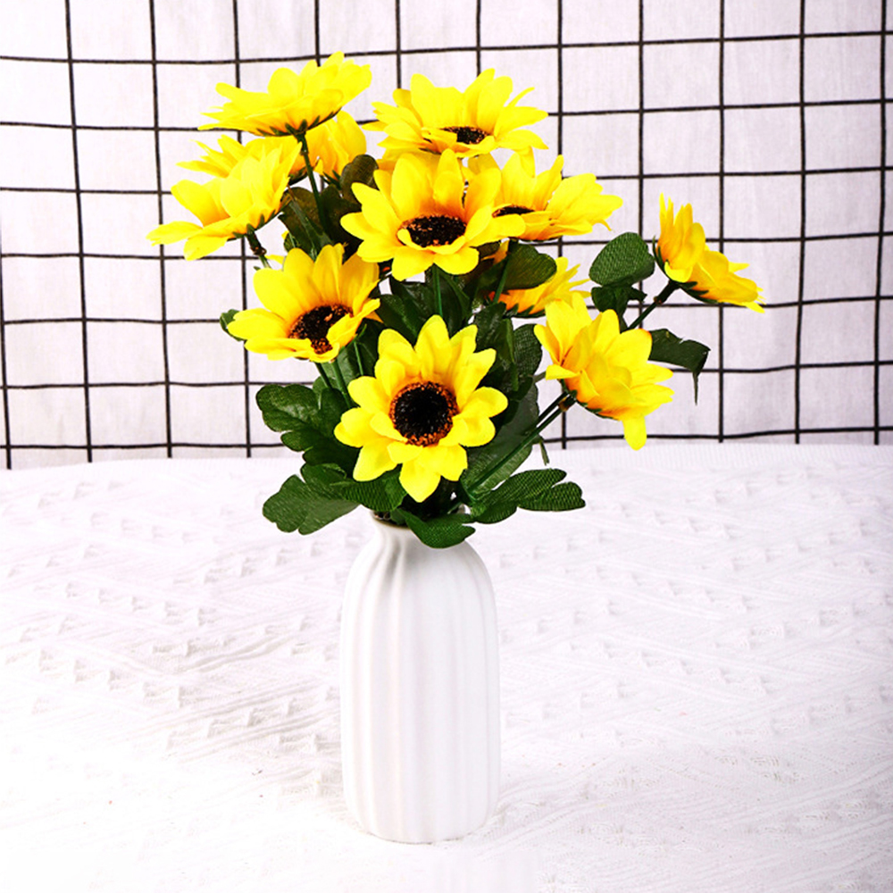 1PC Sunflower 7-Head Artificial Sunflower Bouquet, Bouquet, Wedding Home Decoration And Artificial Flowers