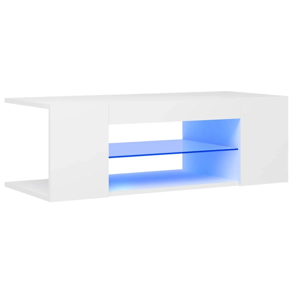 Mobile TV con luci LED bianche 90x39x30 cm