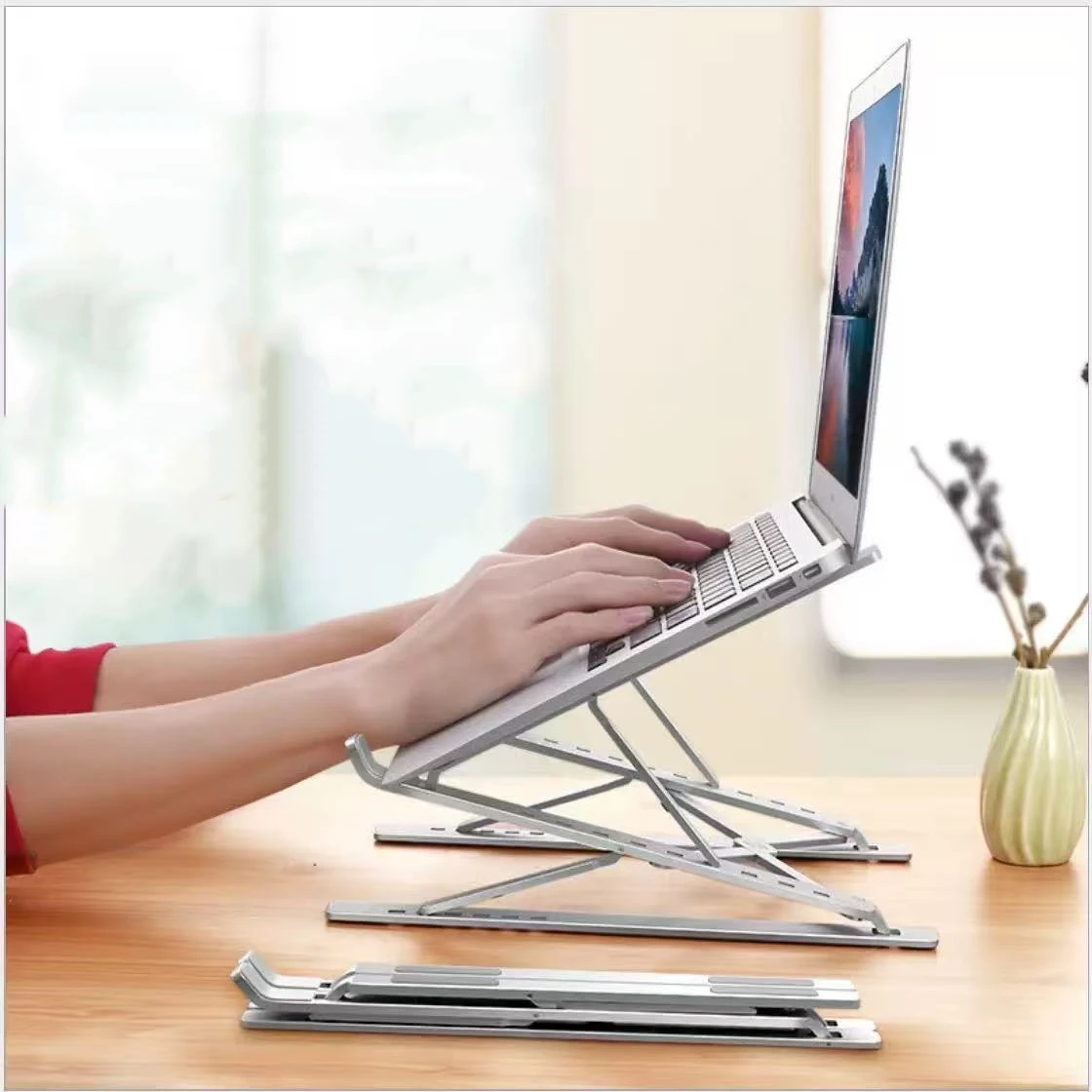 Supporto per laptop per MacBook Pieghevole regolabile in alluminio Computer Pc Tablet Supporto per notebook Tablelaptop Dissipazione del calore