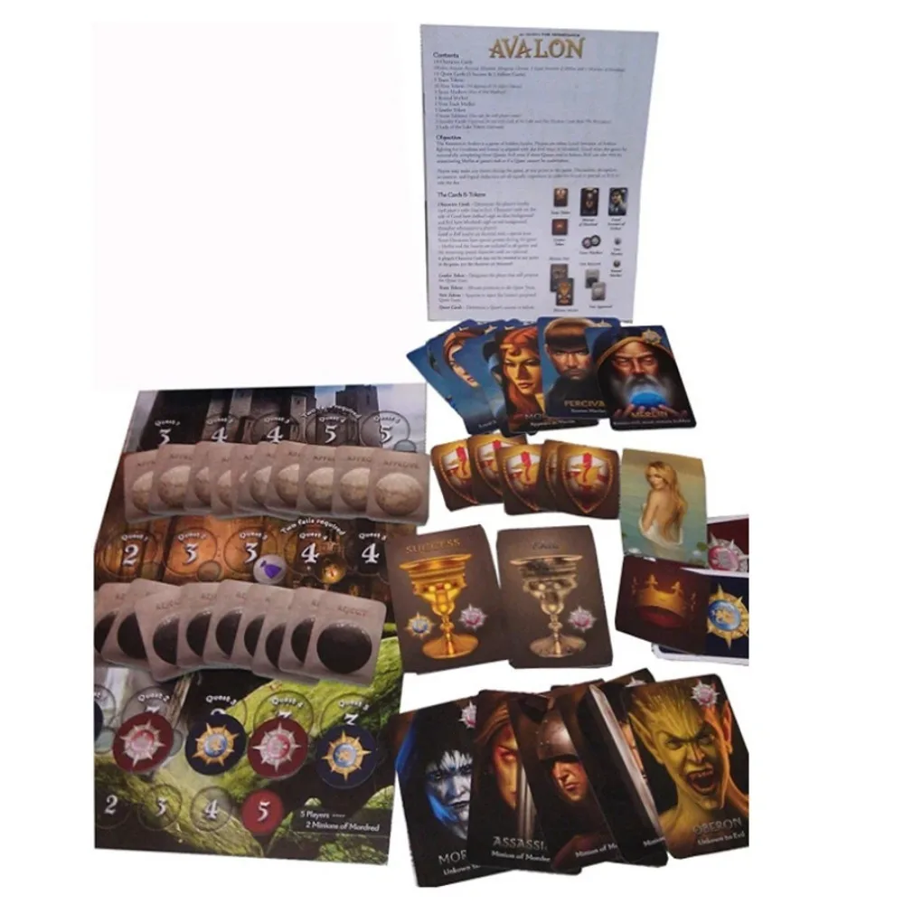 การ์ดเกมกระดาน Avalon เหมาะสําหรับการสังสรรค์ งานปาร์ตี้คริสต์มาส เพื่อนดื่มและความบันเทิง