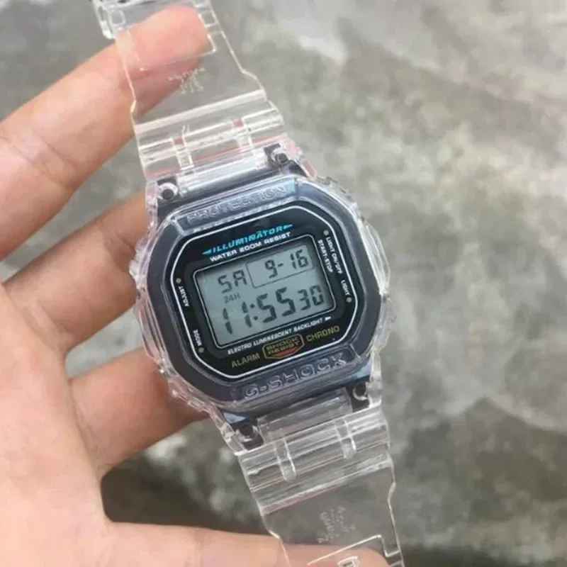 Reloj electrónico transparente a la moda para mujer y hombre, reloj LED deportivo, reloj de pulsera electrónico resistente al agua, relojes para niñas, regalo para estudiantes