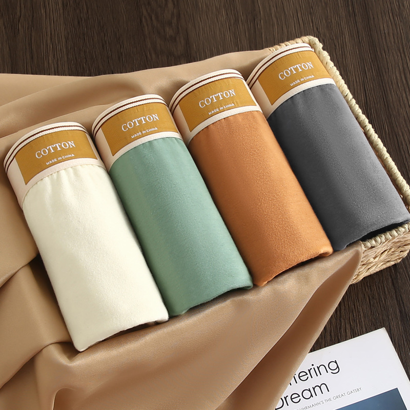 3 pezzi intimo da uomo Hombre mutandine boxer comodi biancheria intima di cotone traspirante biancheria intima sexy boxer tinta unita