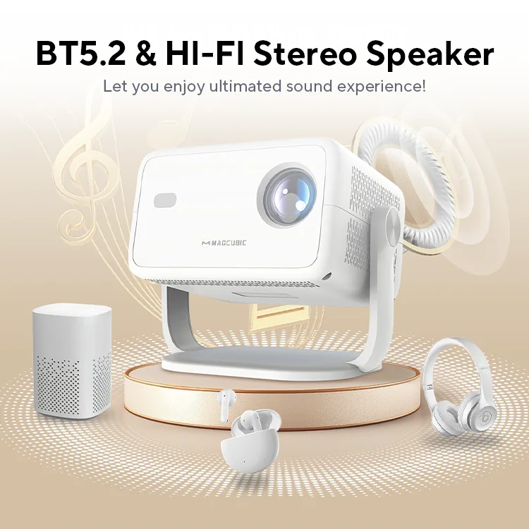 Magcubic Native 1080P 650ANSI 4K Android 11 L018 360° Projector With Auto Keystone Focus Air Mouse Wifi6 BT5.2 Portable Outdoor