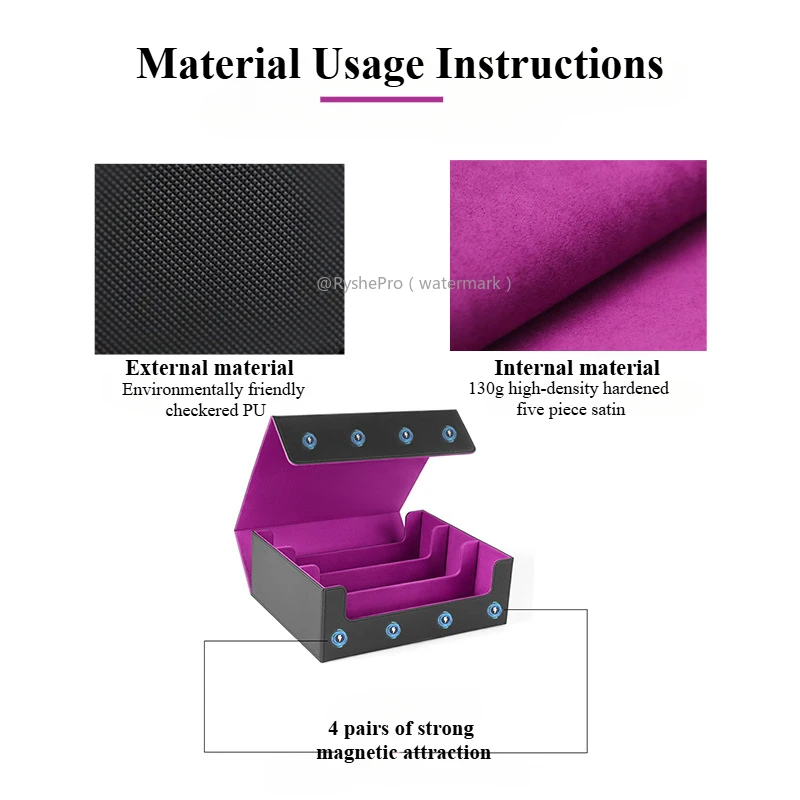 Card Deck Case voor ruilkaarten 1800+ Lederen Magnetische Commander Opbergdoos Magische Kaartbeschermer voor YuGiOh MTG Sportkaarten