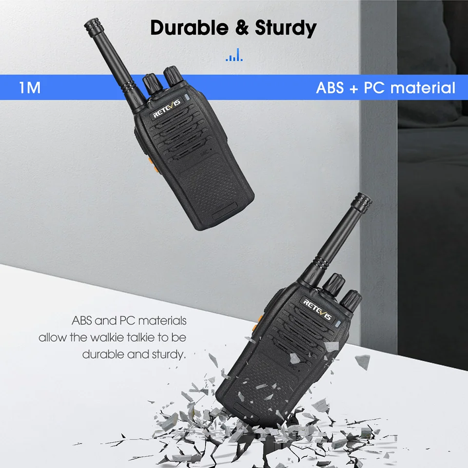Retevis RB668 Walkie Talkie 2 Stück inklusive tragbare Walkie-Talkies Typ-C Aufladung VOX Zweiweg-Funkgeräte für den Einzelhandel