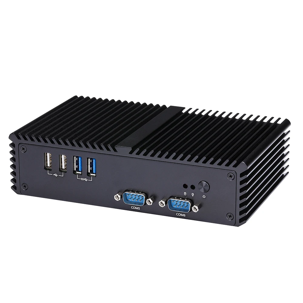 Qotom Mini PC I3 I5 I7 AES-NI Với 2 Gigabit Ethernet LAN 6 COM Không Quạt Máy Tính Q300P