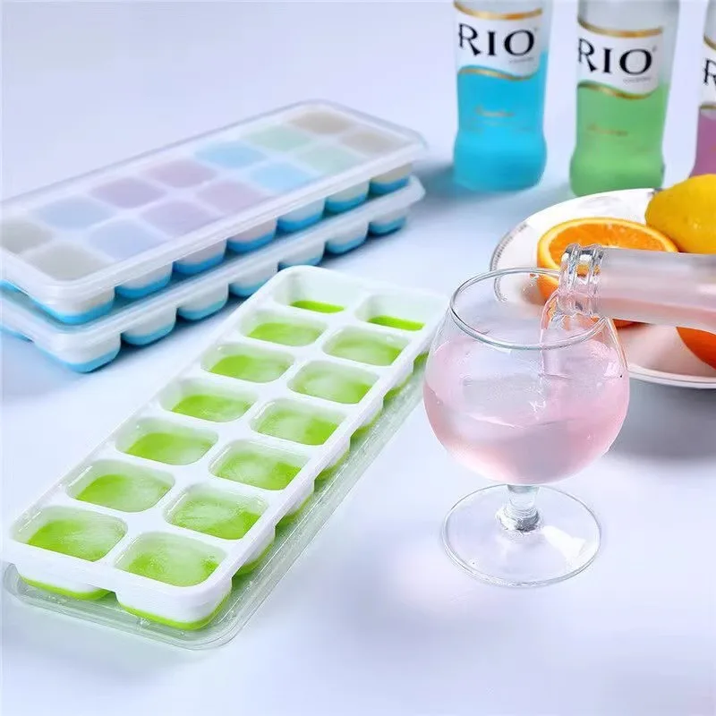 14 ตาราง Ice Cube ถาดแม่พิมพ์ซิลิโคน Square Ice Cube ถาดแม่พิมพ์ Ice Cube Maker ปลอดสารพิษทนทานบาร์ผับไวน์น้ําแข็งบล็อก Maker.