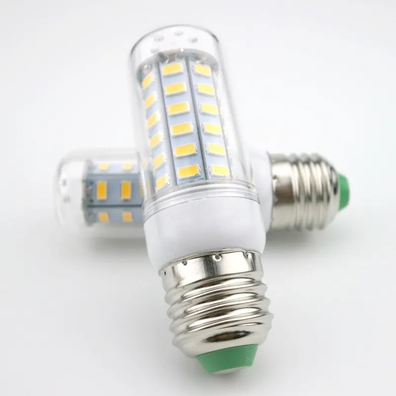 Bombilla LED superbrillante con tornillo E27, 72 LED SMD 5730, accesorio de 220V, candelabro para el hogar, juego de dos