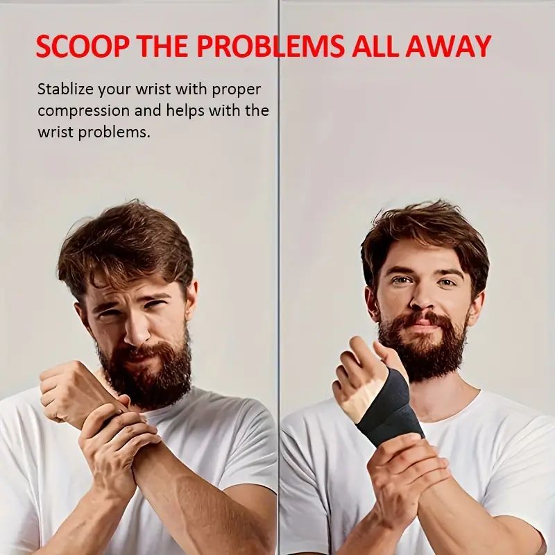 สายรัดข้อมือแบบปรับได้เหมาะสําหรับสตรีและผู้ชายสายรัดพยุงมือ Carpal อุโมงค์รั้งฟิตเนสเหมาะสําหรับทั้งขวามือซ้าย