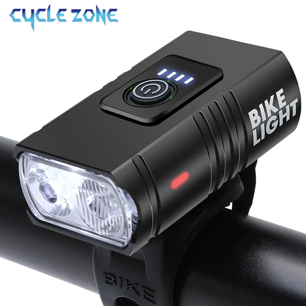 Luce per bici a LED T6 Luci per bicicletta ricaricabili tramite USB Anteriori 6 modalità Torcia MTB Faro per bicicletta per lampada anteriore per bicicletta da ciclismo