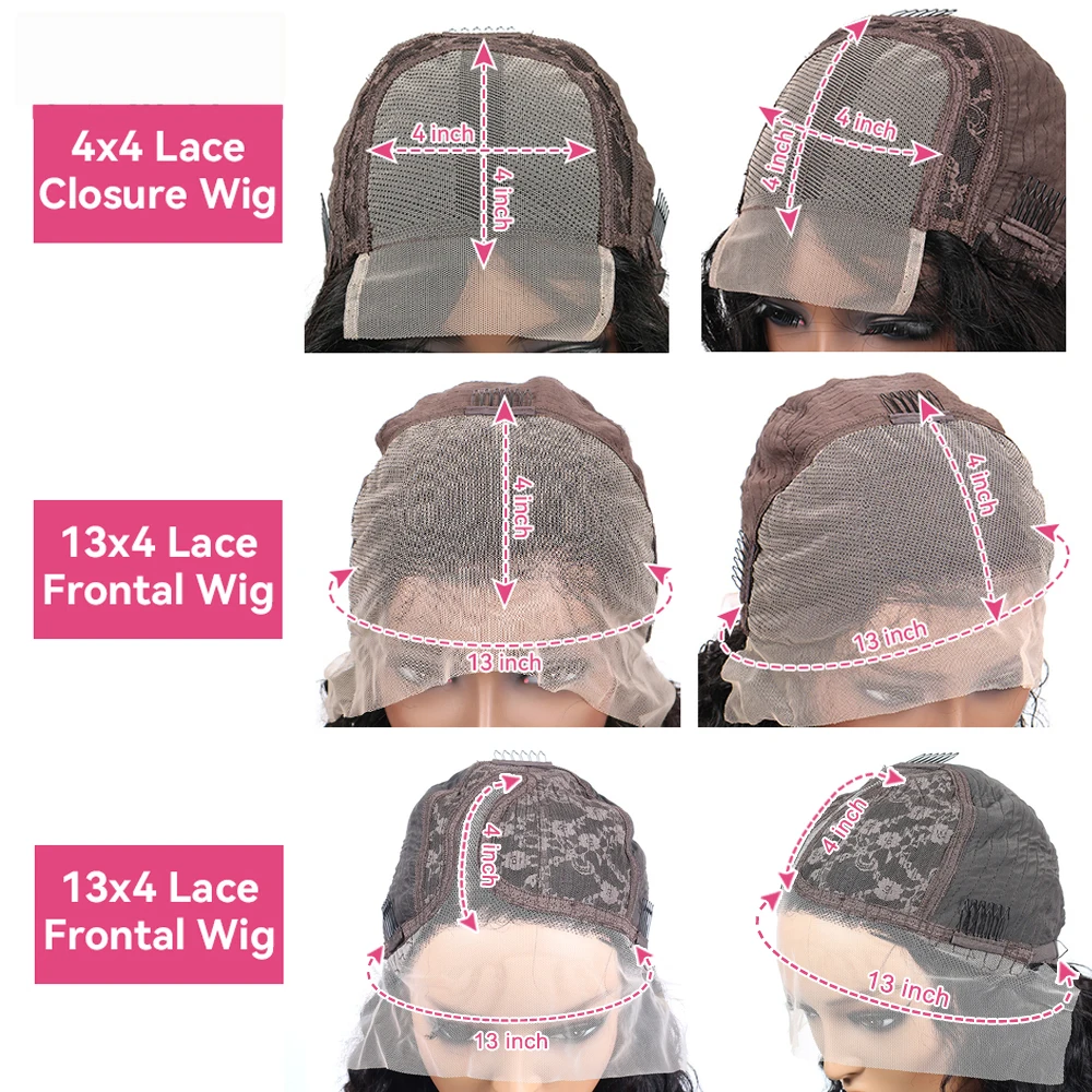 Pelucas de encaje con ondas de agua, pelucas de encaje con cierre 4x4 transparente de densidad 180 para mujeres, peluca Bob rizada profunda, parte lateral, pelucas de cabello humano con parte T