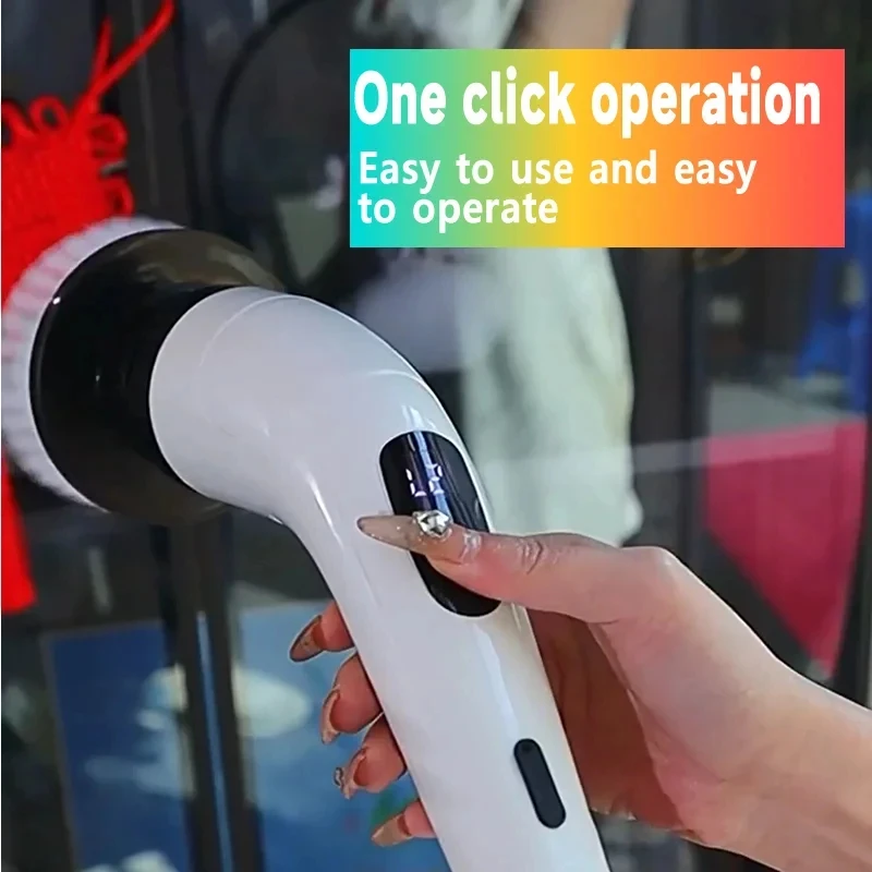 Depurador giratorio inalámbrico para el hogar, utensilios de cocina, cepillos para el cabello, escoba de baño, fregonas, cepillo de limpieza eléctrico multiusos