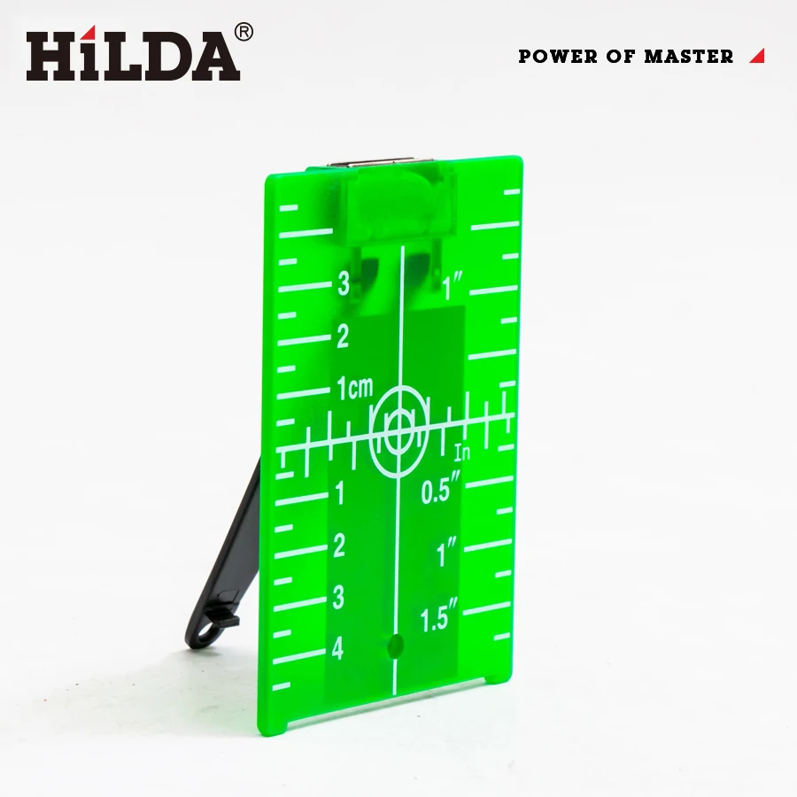 HILDA Red/Green Line Beam Distance Plate Vertical/Horizontal Laser Level Target Board Inch/cm Leveling Board Tool Parts