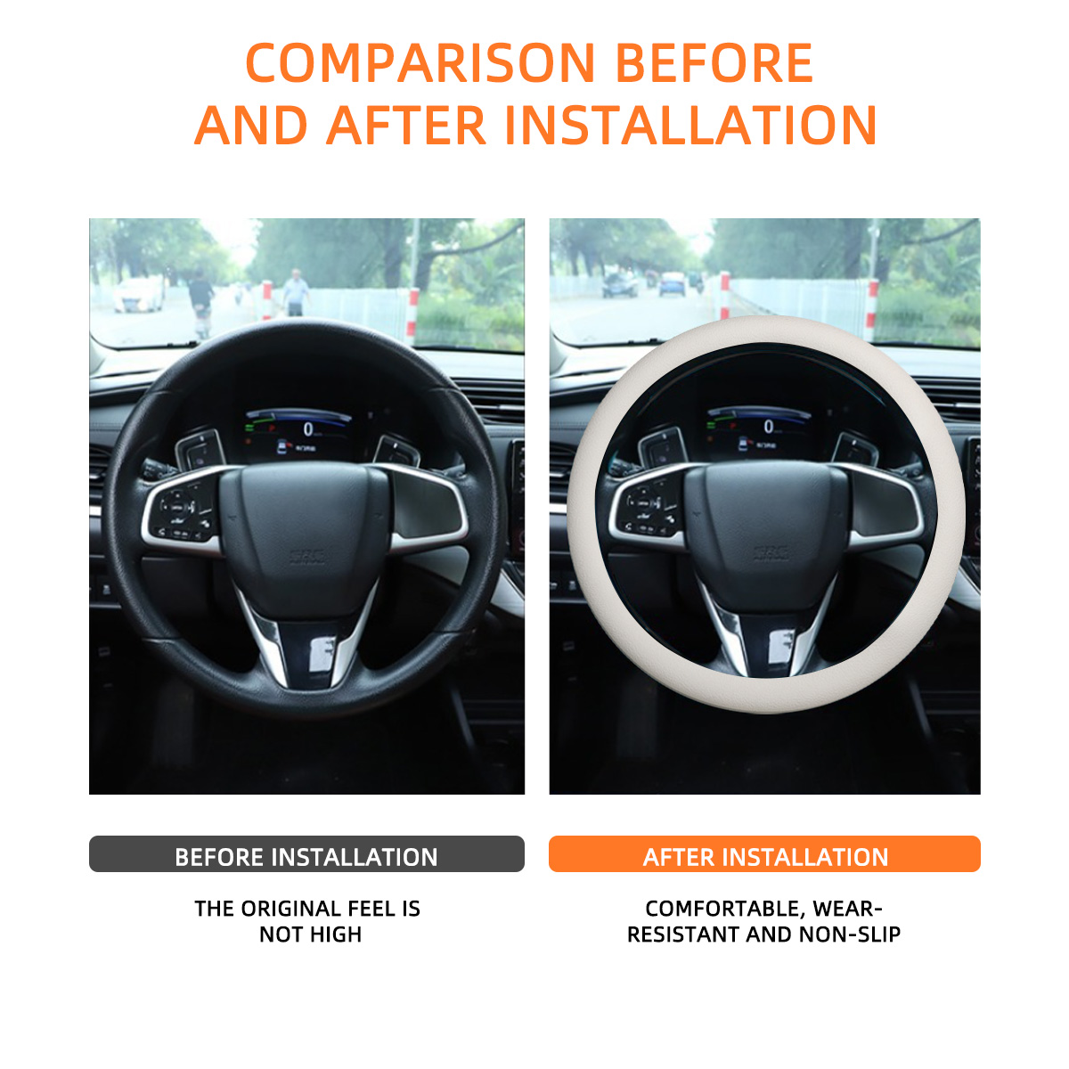 Capa protetora de silicone para volante automotivo, capa protetora decorativa para volante, silicone macio, multicolorido