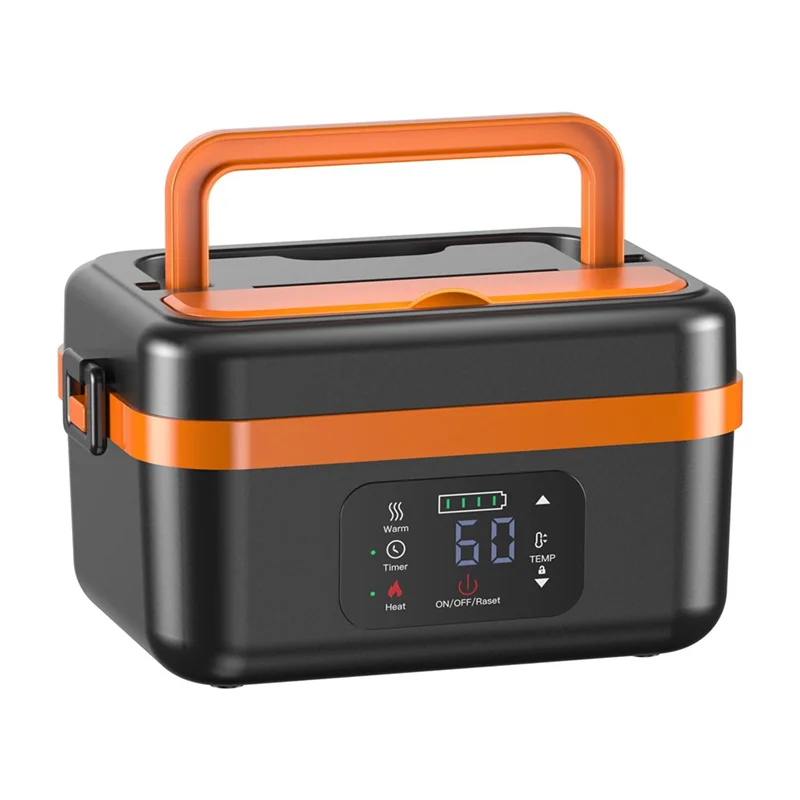 A52Q-Cordless Electric Lunch Box,Rechargeable Self-Heating Food Warmer With 16000Mah Battery,For Work/Travel/Car/Office