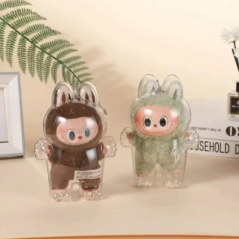 โปร่งใสป้องกันสําหรับ Labubu Monster ของเล่น Elf ตุ๊กตากล่องเก็บน่ารัก Elf Plushie จอแสดงผลสําหรับตุ๊กตาปาร์ตี้