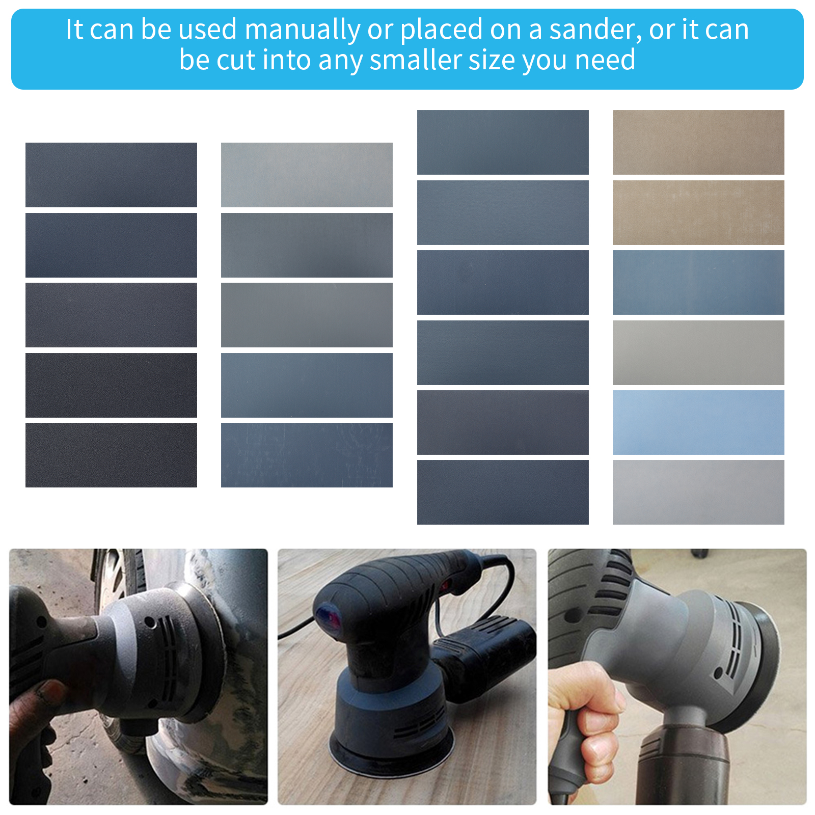 44/88PCS Extra Fine Sand Paper 120-20000 Assorted Grit Sandpaper Set Water/Dry Sanding Paper Sand Paper Abrasive Tools