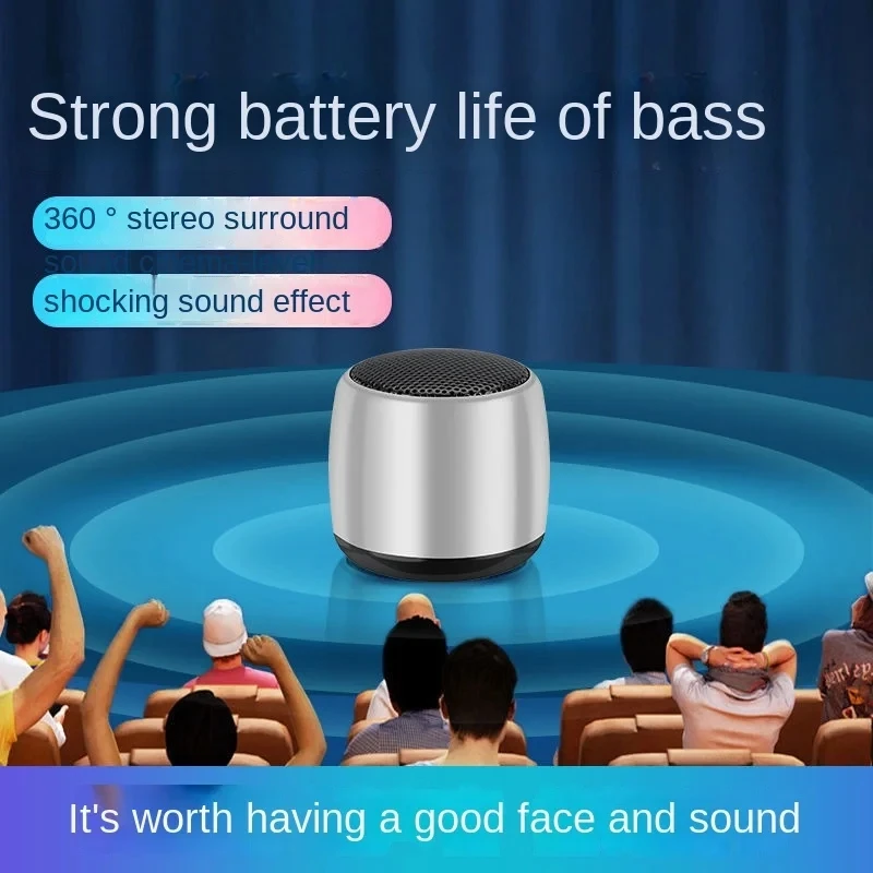 M1 Mini Głośnik Bluetooth Kompatybilny Mały Przenośny Inteligentny Jedno Przeciągnięcie Dwa Małe Stalowe Działo Metalowy Bezprzewodowy Subwoofer Dźwięku