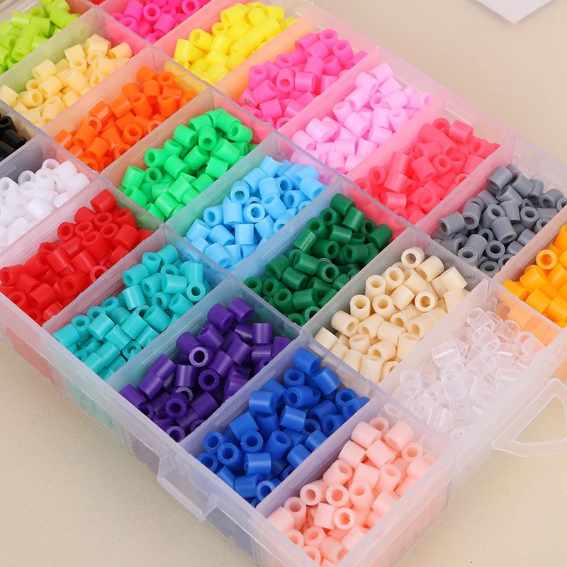 72 cores 5mm /2.6mm conjunto de contas de fusão pixel art puzzle hama contas diy 3d quebra-cabeças artesanal presente fusível contas kit brinquedo de ferro