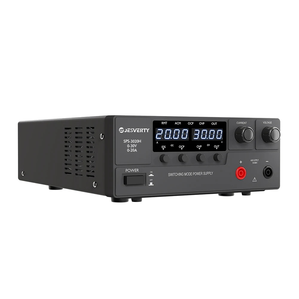 Catu Daya DC 3020H Variabel 0-30V 0-20A 600W Switching Regulated Bench Power Supply Tampilan LED 4-Digit Tunggal Efisiensi 90%