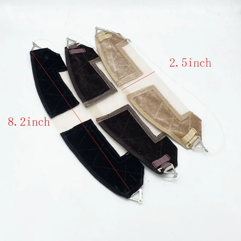 Peruca aperto bandana veludo bandana cachecol cabeça faixa de cabelo com linha de pesca invisível e ajustável bandana para peruca acessórios