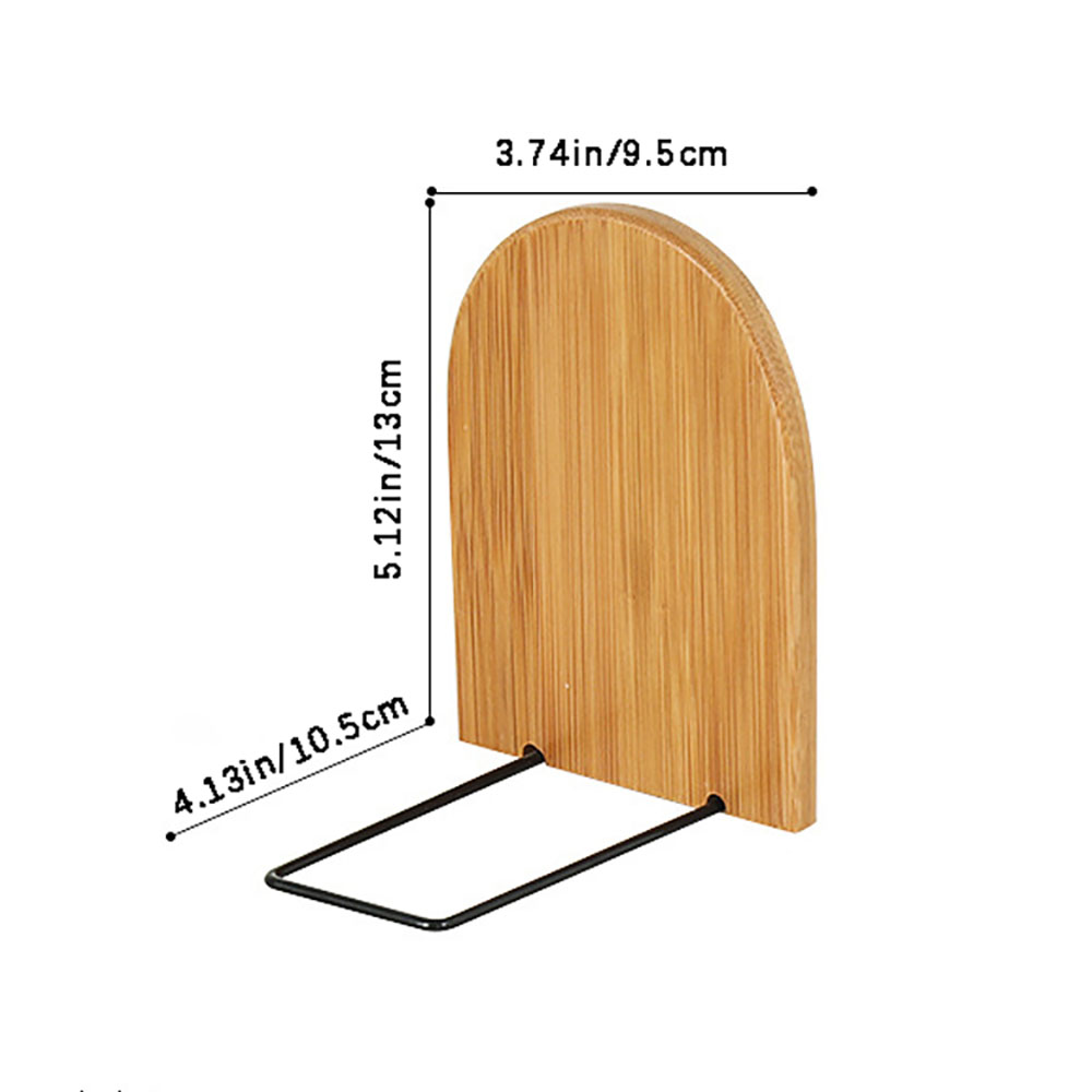 1 pcs Nature Bamboo Desktop Organizer Bookends Book Ends Stand Holder Shelf Bookrack
