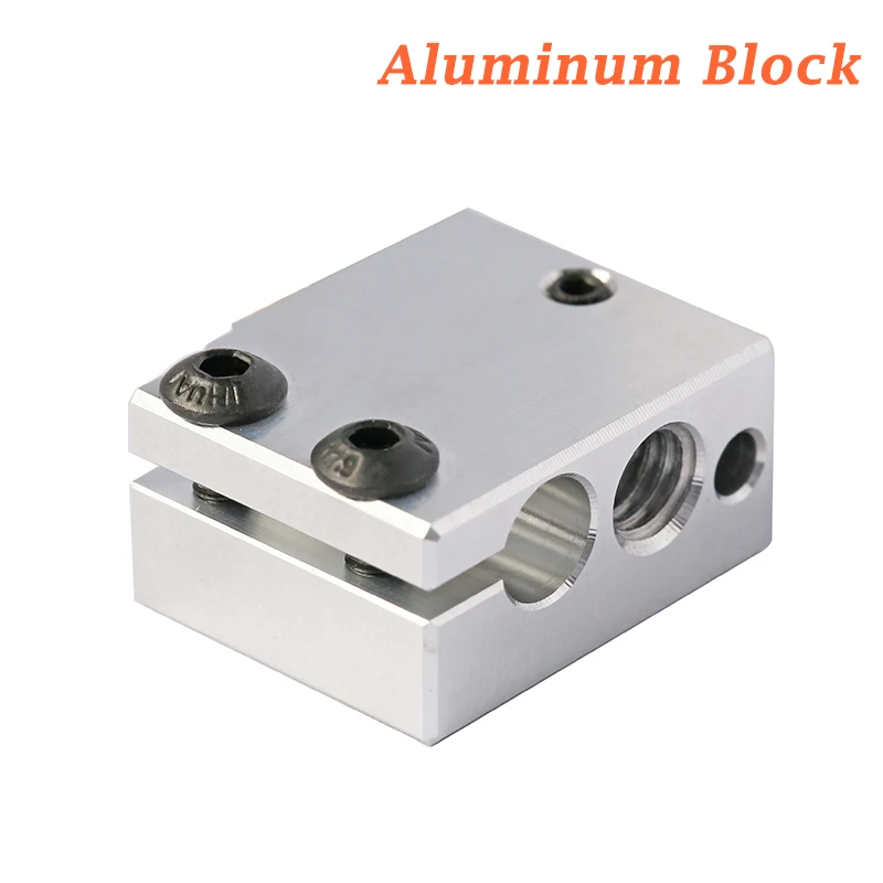 Cao Cấp V6 Núi Lửa Nhôm Hoặc Đồng Mạ Nhiệt Khối Cho PT100 HT-100K Hotend 3D Máy In Titan Máy Đùn Nhiệt Khối