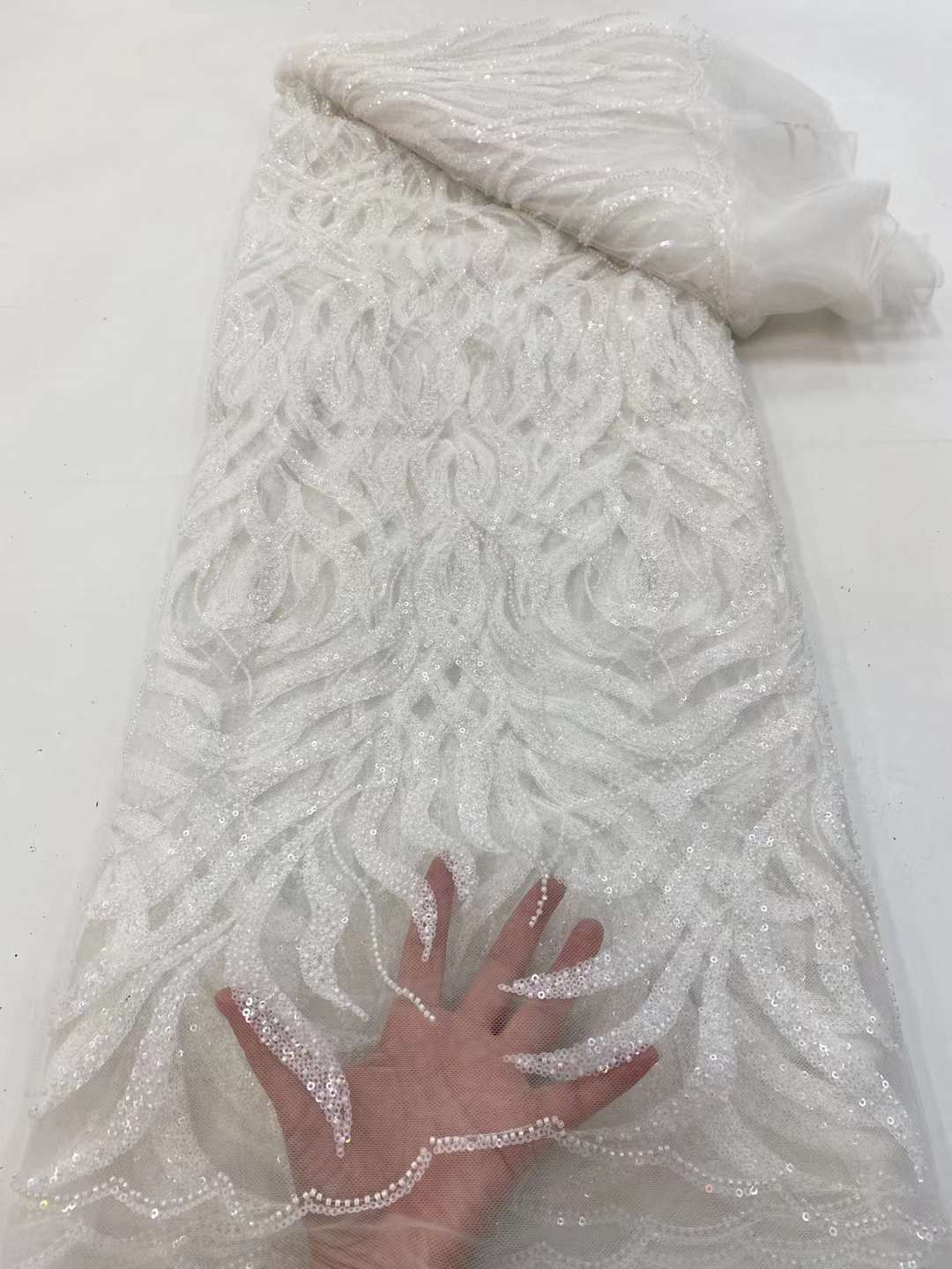 アフリカングリッタレース生地,5ヤード,フランスのナイジェリアの縞模様の生地,縫製ドレス,結婚式のパーティー用のレース生地,2023