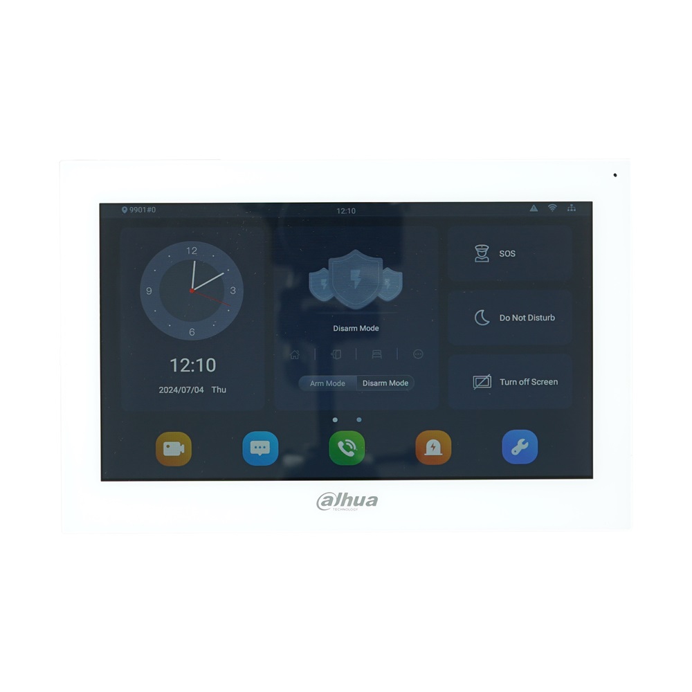 Dahua VTH5341G-W VTH5341GW-W PoE (802.3af) Android 10-Zoll-Digital-Innenmonitor, Video-Gegensprechanlage-Monitor, kabelgebundener Türklingelmonitor