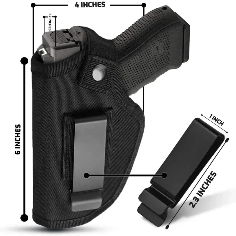Coldre direita esquerda owb iwb universal para dentro escondido carry coldre para g17 19 23 25 26 27 29 30 32 33 38 42 43 s & w m & p