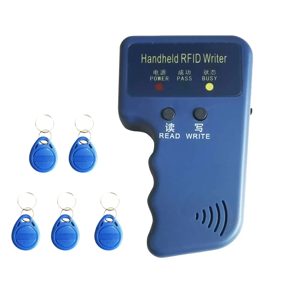 125KHz EM4305 Copier Writer Handheld Copy RFID T5577 Smart Duplicator Programmer Reader 5Pcs Rewritable Cards