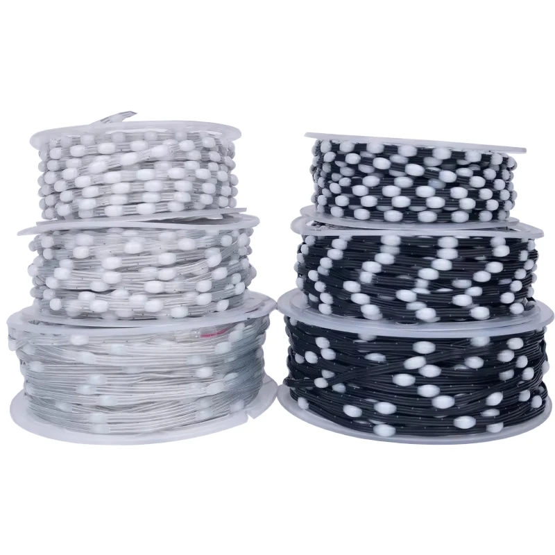 WS2811 LED Strip Lights Black Wire DC5V/12V 10M-100M 1.5cm-10cm Pitch RGB IC Addressable Pixel String Full Color IP67 3Pin