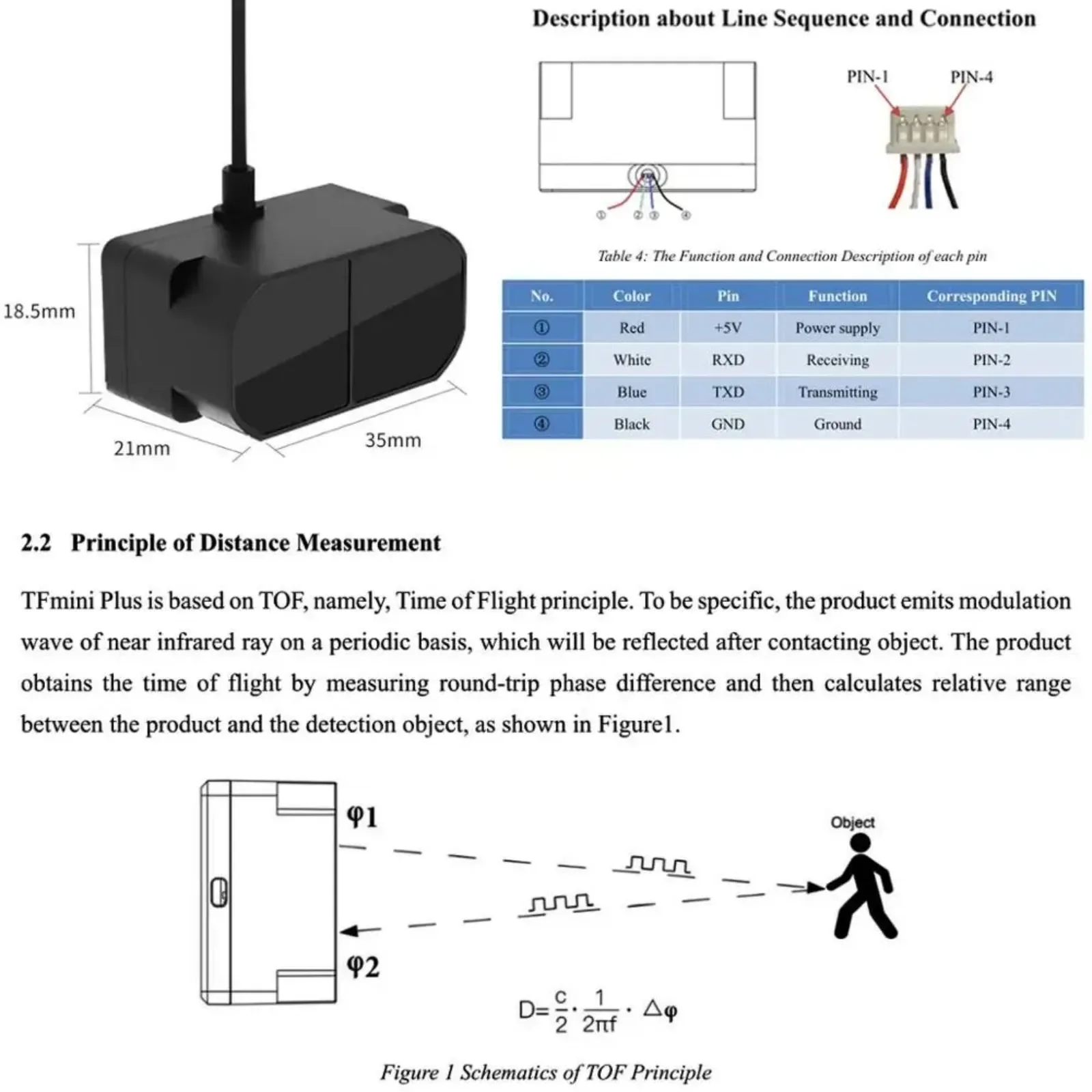 Benewake tfmini-s/tfmini PLUS เซ็นเซอร์ค้นหาระยะทาง LIDAR I2C โมดูลช่วงไมโครจุดเดียวสำหรับ Arduino pixhawk