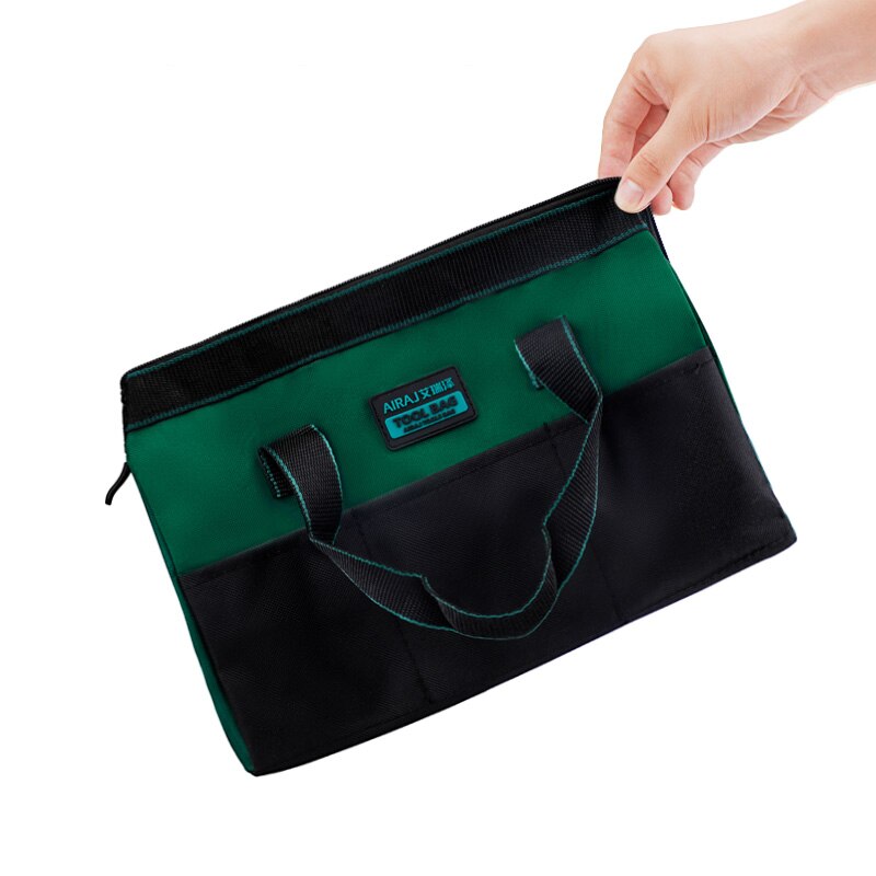 AIRAJ Borsa per attrezzi da 13 pollici Elettricista Borsa portatile multifunzionale resistente e durevole Oxford addensata per la lavorazione del legno