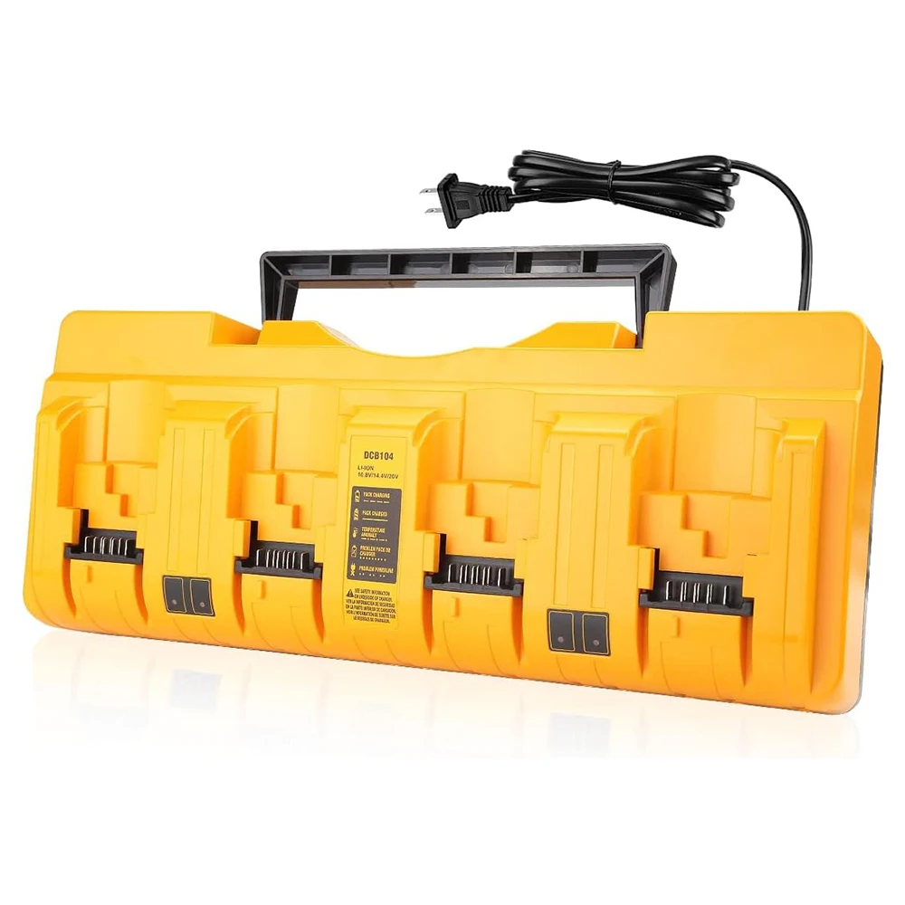 DCB104 Li-ion Batterij Oplader 4-Poort 3A Stroom Voor dewalt 10.8V 12V 14.4V 18V 20V FlexVolt 20V 60V DCB127 DCB105 DCB118 DCB112