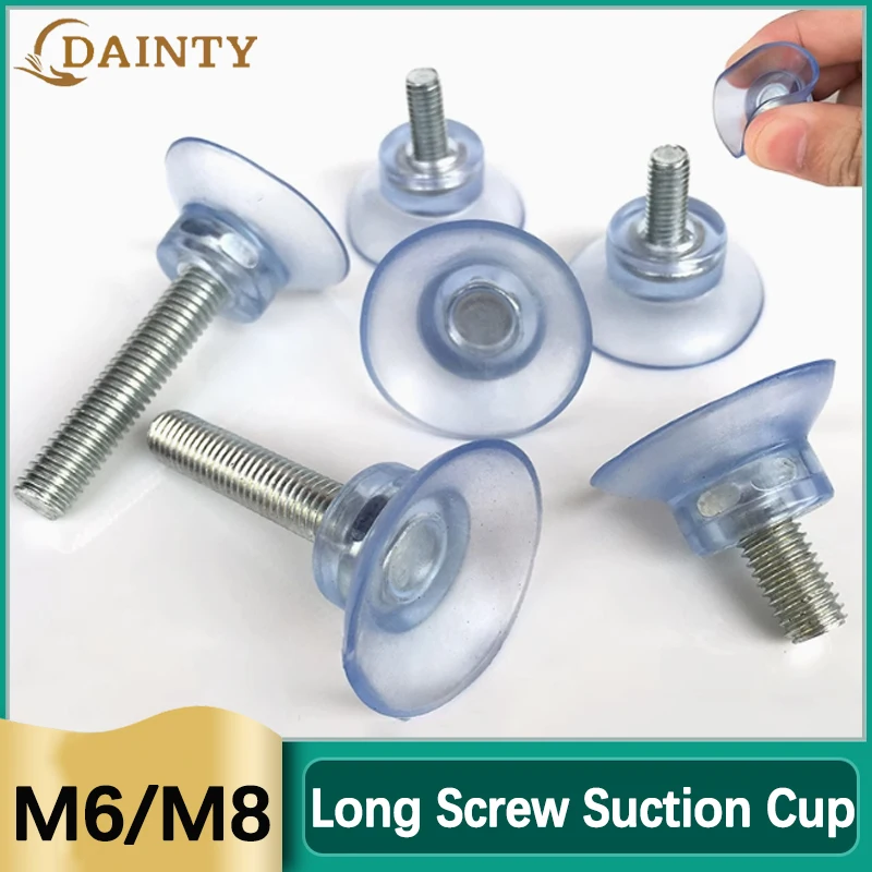 M6/M8 Schraube Gummi Saugnapf Transparenter Saugnapf mit Schraube Extra stark klebender Saugnapfhalter