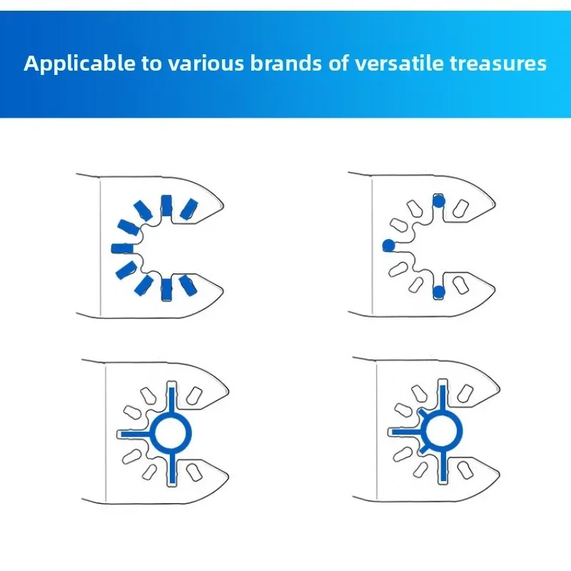 Lames de scie oscillantes japonaises, en acier à haute teneur en carbone, bord incurvé bimétallique, multi-outils, lame de coupe tranchante et résistante à l'usure, 10 pièces