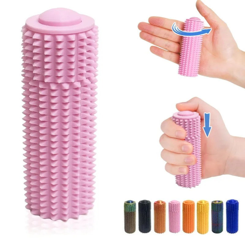 Rolo sensorial brinquedo clicker picos táteis para ansiedade alívio do estresse dor estimulando autismo sobre estimulação com cordão