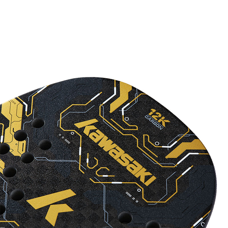 คาวาซากิ12K 100% แร็กเกตคาร์บอนไฟเบอร์ M12หลักเทนนิสชายหาด