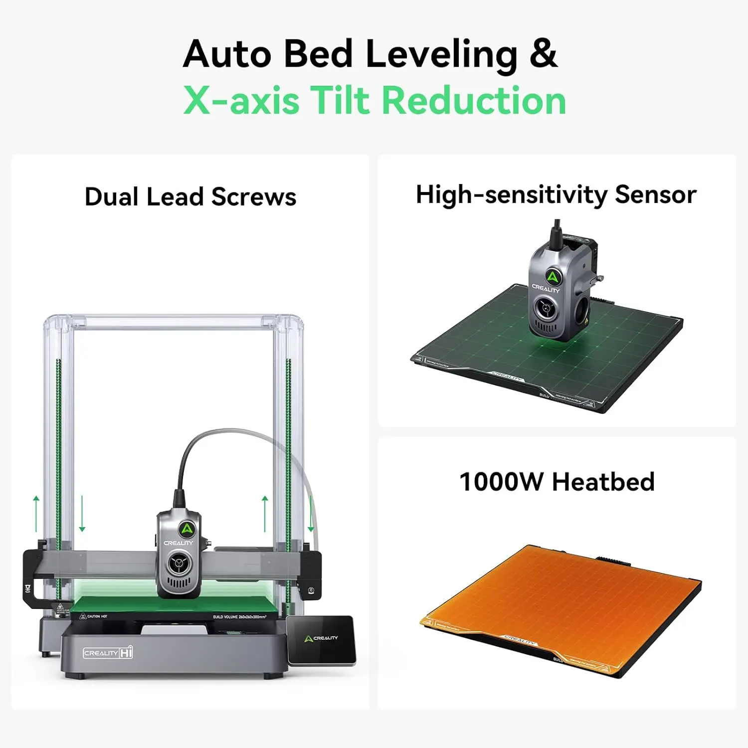 Creality Hi Combo 3D-printer met 500 mm/s 12000 mm/s2 maximale versnelling Snelle afdruksnelheid Automatische bednivellering Nieuwe CFS 16 kleuren