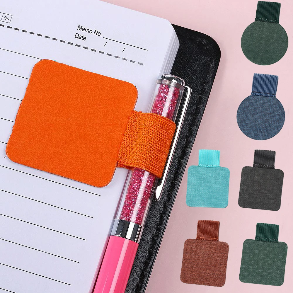31 Farben selbstklebender Stifthalter Leder Stiftclip Bleistifthalter elastische Schlaufe für Notebook Journals Klemmbretter Porta Penne Tool