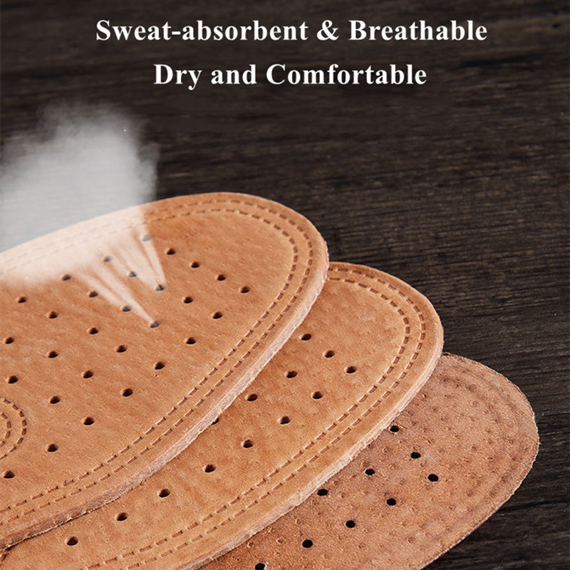 Sottopiede in vera pelle di vacchetta Scarpe in pelle Stivali Inserti per scarpe Morbido e traspirante Deodorante Modello antiscivolo Solette ammortizzanti Suola