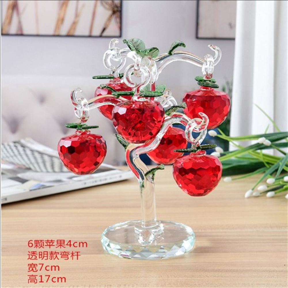 Popular personalized apple tree crystal ornaments for festive living rooms, home decor, wine cabinets, handicrafts, creative gif