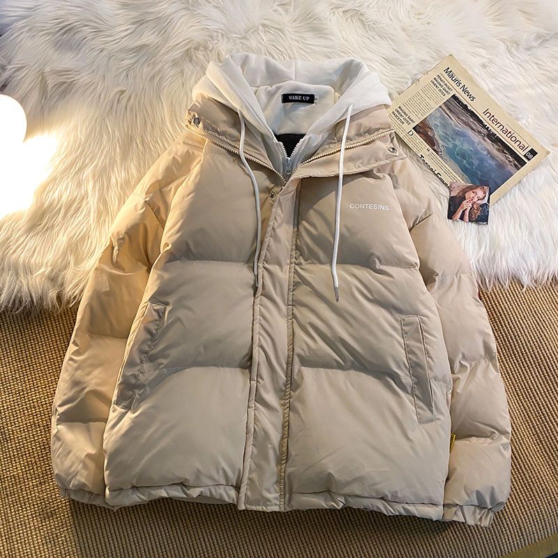 Koreanische Version Winter neue Winter Freizeit Baumwolle Kleidung Frauen y2k multifunktion ale gefälschte zwei Taschen Reiß verschluss Daunen jacke dicken Mantel