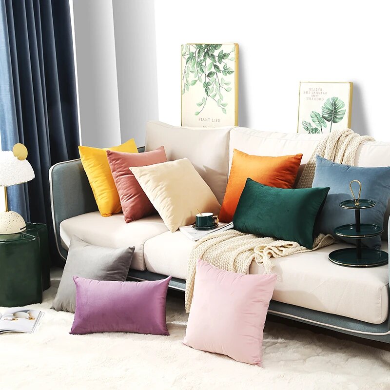 Veludo Queimado Jogar Travesseiro 18X18 Polegada Quadrada Fronhas Macio Cozy Casos de Almofada para Sofá Quarto Sala Home Decor