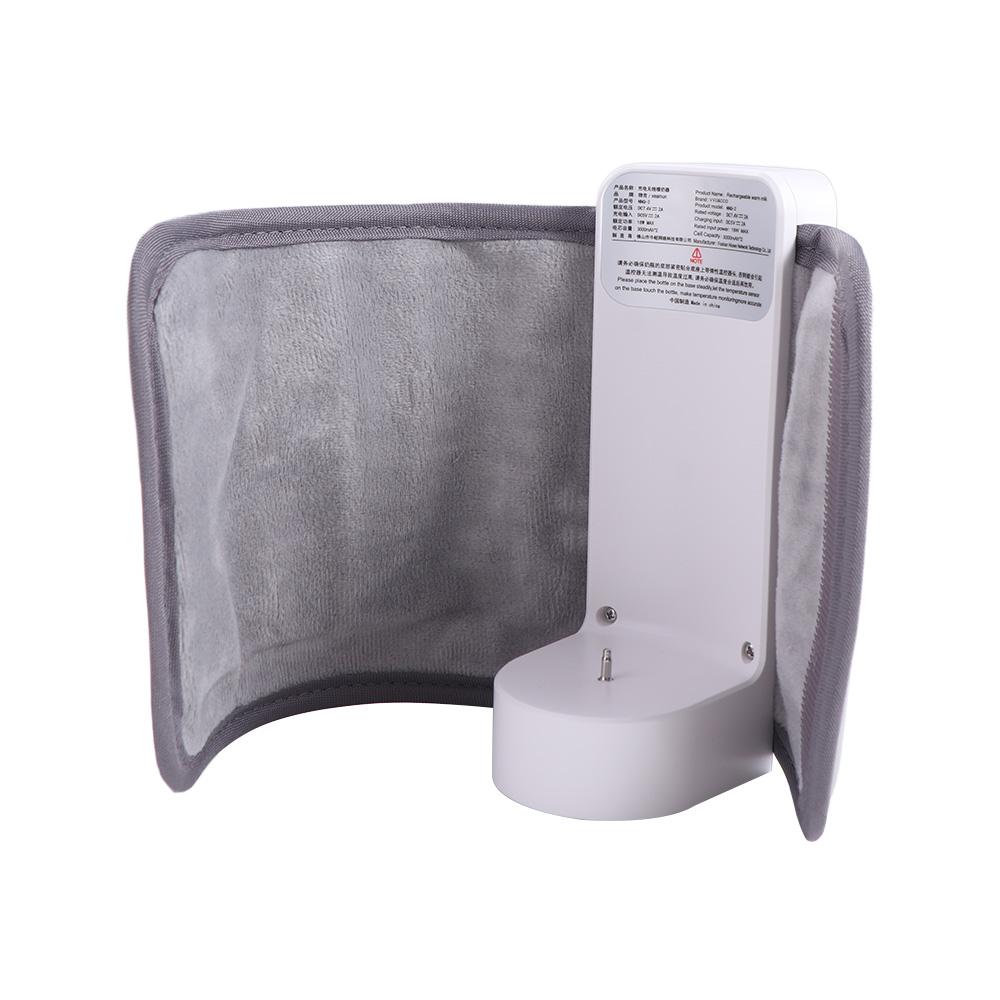 USB Rechargeable Baby Bottle Warmer 6Levels with Temperature Display Milk Heater Safe Temperature Adjustment Baby Bottle Heater