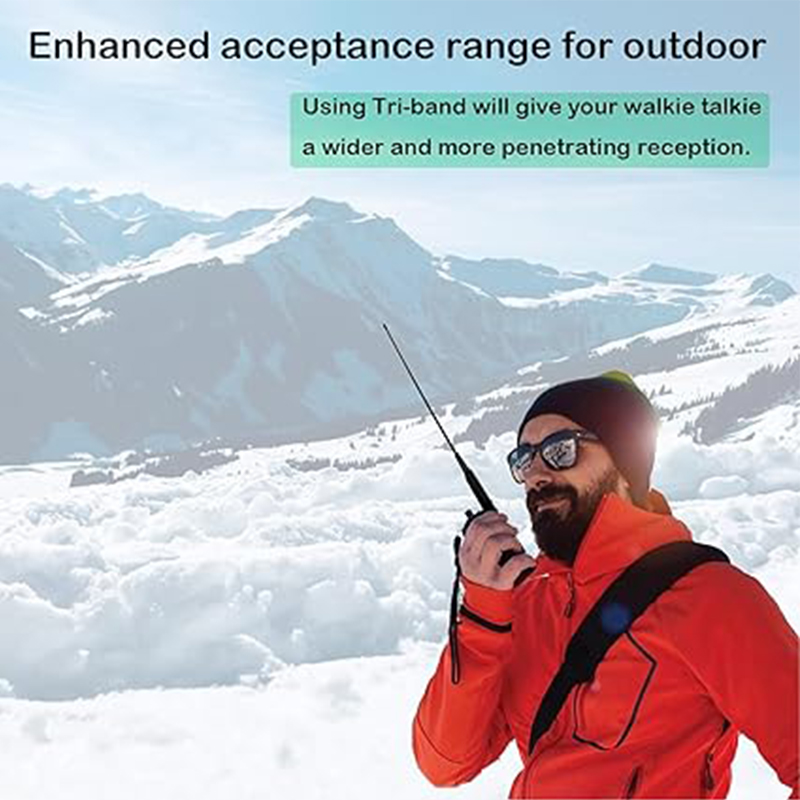 Antena flexible de tres bandas 144//220/430Mhz para walkie talkie Rt-4D Rt-470 Rt-900 Rt-470x rt-860